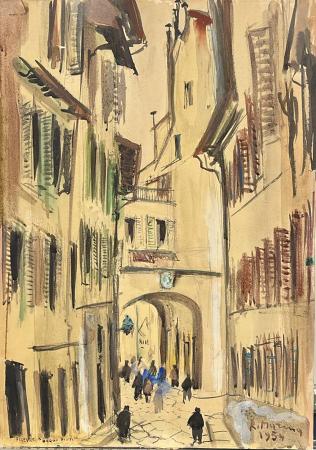 Art work by Rodolfo Marma Borgo Pinti  - watercolor paper 